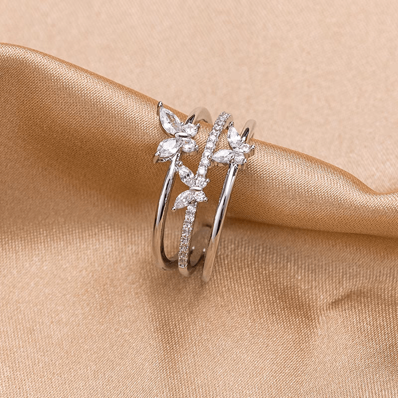 Elegant Sliver Butterfly Ring