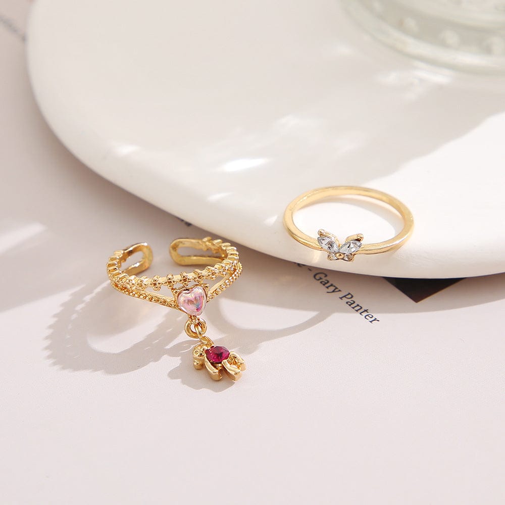 Bague Chic Sweet Floral Papillon Ours Coeur