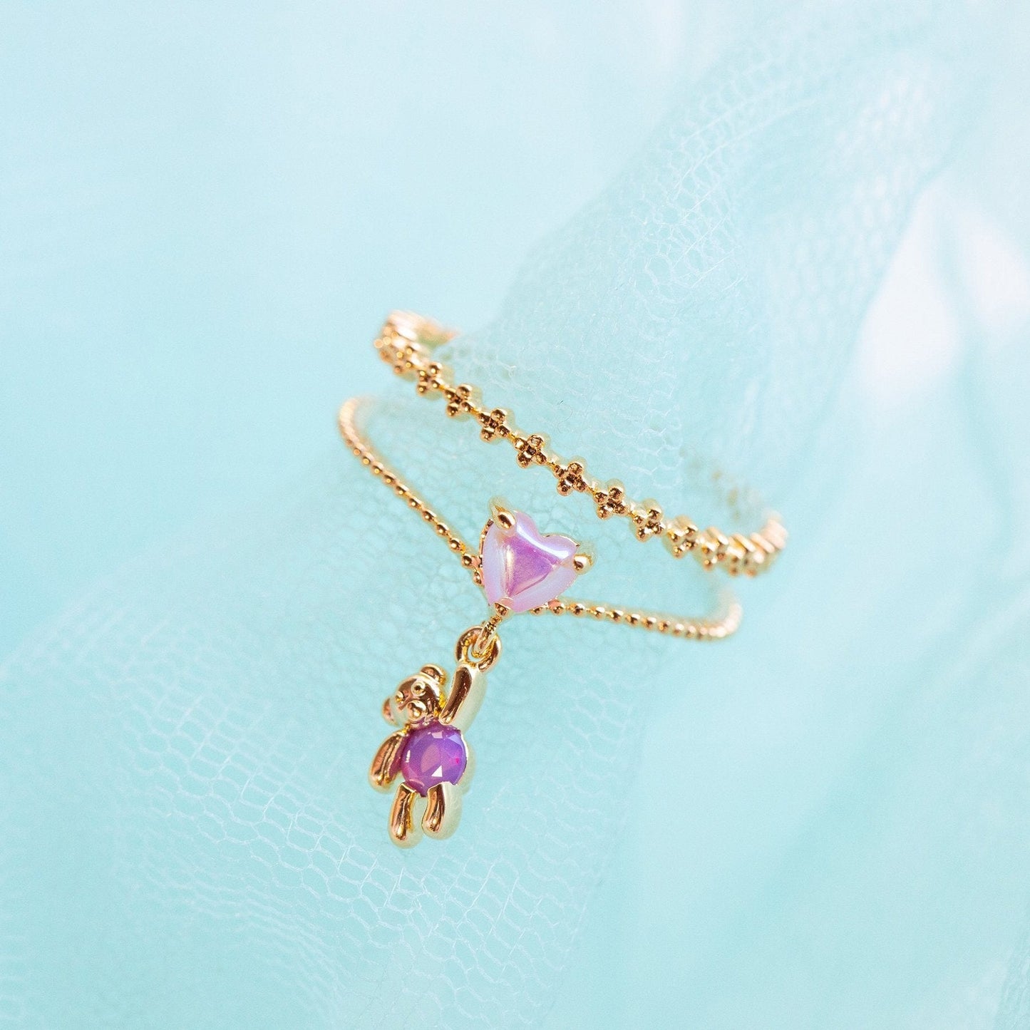 Bague Chic Sweet Floral Papillon Ours Coeur