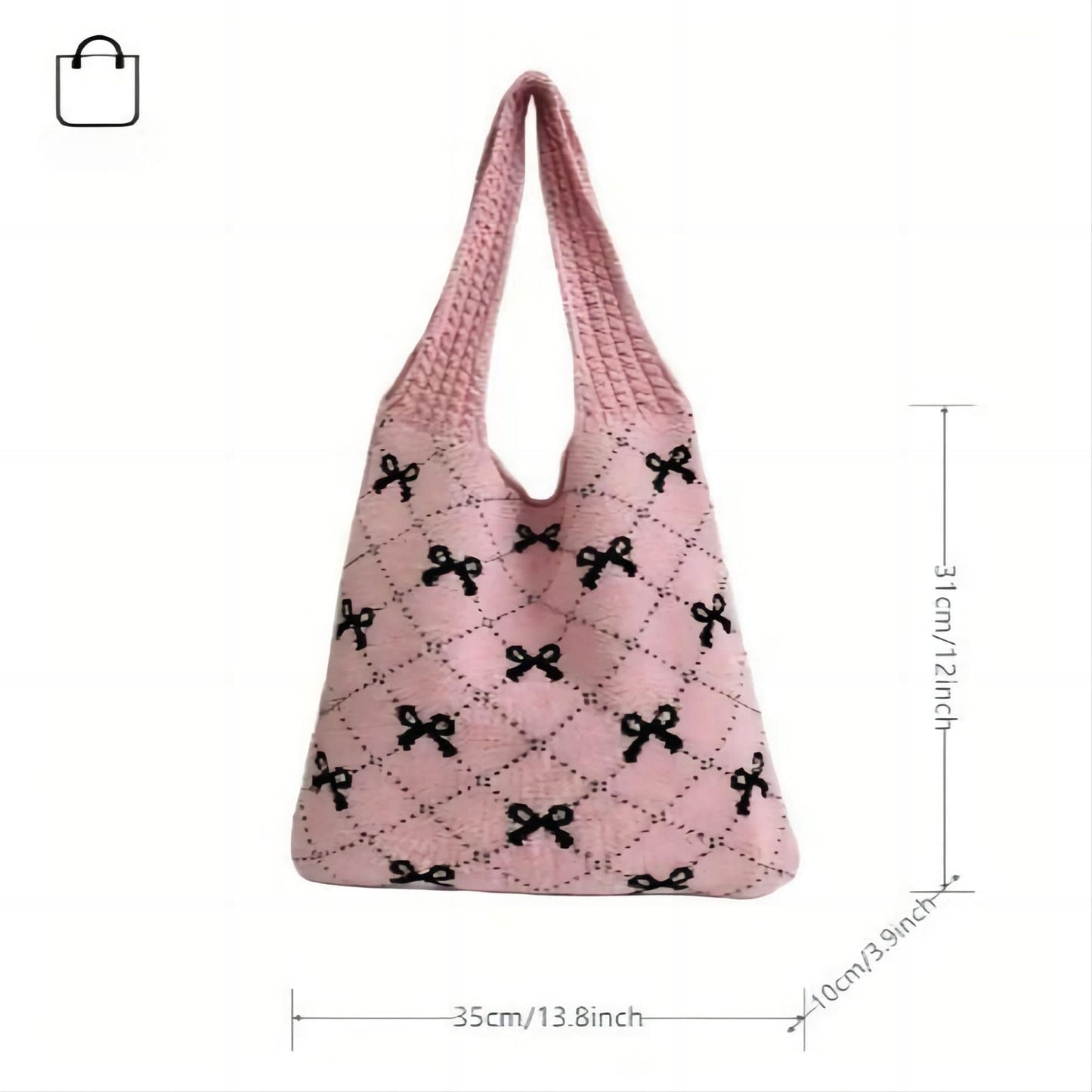 Sweet Bowknote Embroidery Shoulder Bag