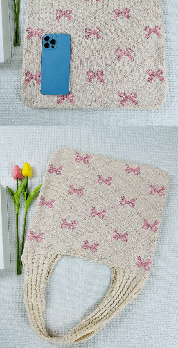 Sweet Bowknote Embroidery Shoulder Bag