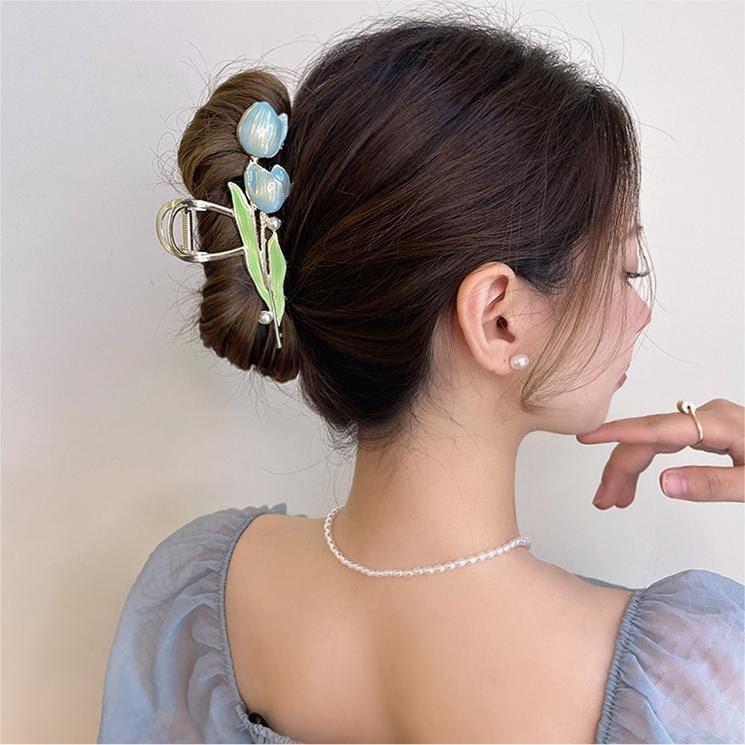 Schicke süße Tulpen-Chignon-Haarklammer