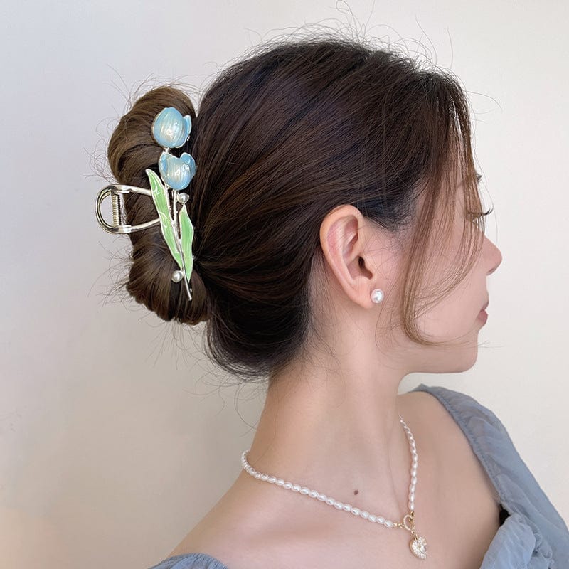 Schicke süße Tulpen-Chignon-Haarklammer