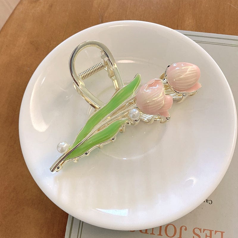 Schicke süße Tulpen-Chignon-Haarklammer