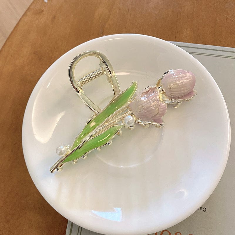 Schicke süße Tulpen-Chignon-Haarklammer