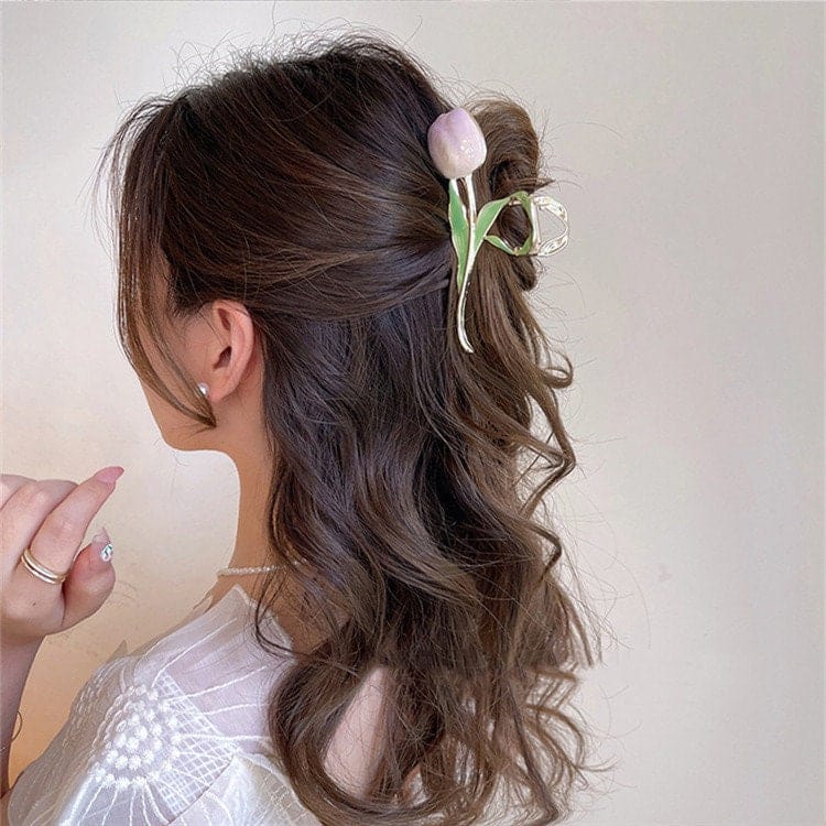 Kawaii Emaille Tulip Chignon Krallenclip Haarspange