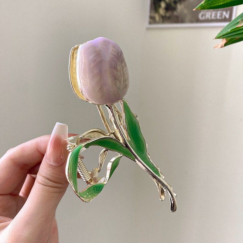 Kawaii Emaille Tulip Chignon Krallenclip Haarspange