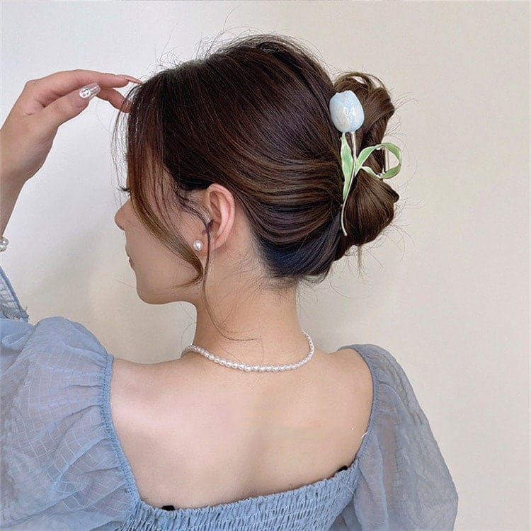 Kawaii Emaille Tulip Chignon Krallenclip Haarspange