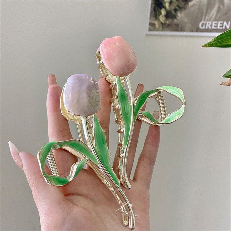 Kawaii Emaille Tulip Chignon Krallenclip Haarspange