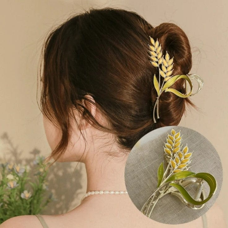 Goldene Ähren Chignon Krallenclip Haarspange