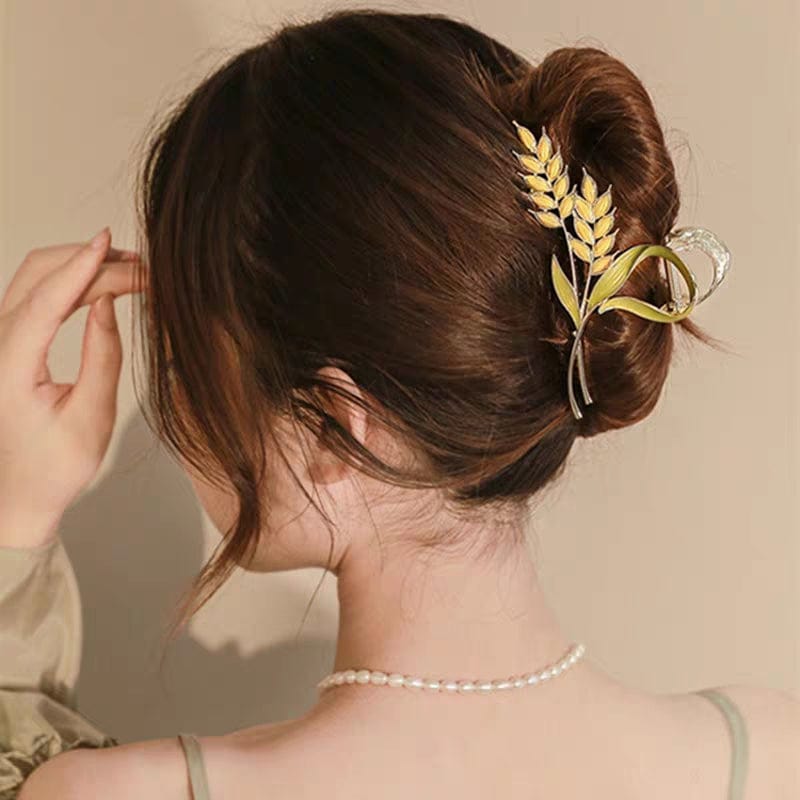 Goldene Ähren Chignon Krallenclip Haarspange