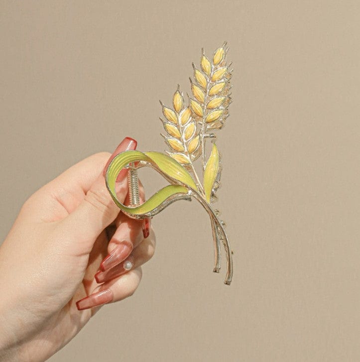 Goldene Ähren Chignon Krallenclip Haarspange