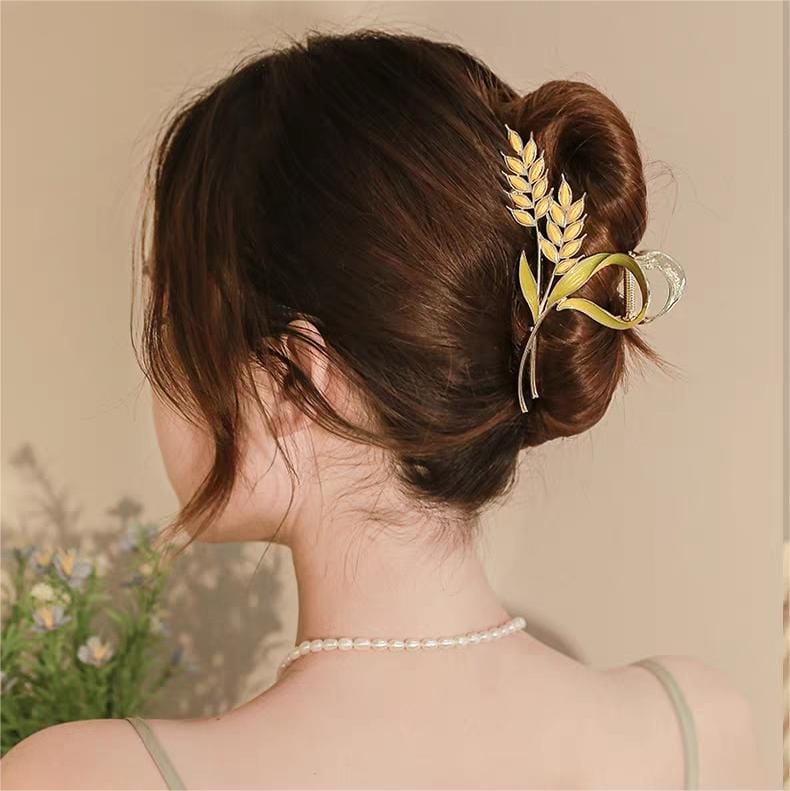 Goldene Ähren Chignon Krallenclip Haarspange