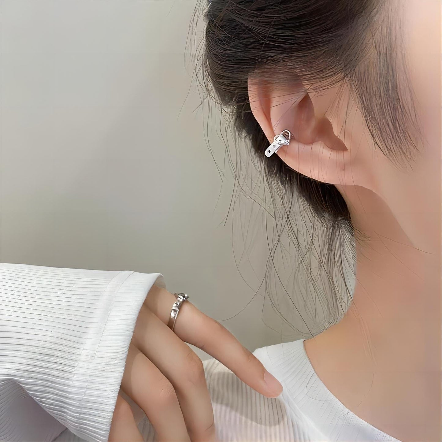 Boucles d'oreilles chics en forme de cœur