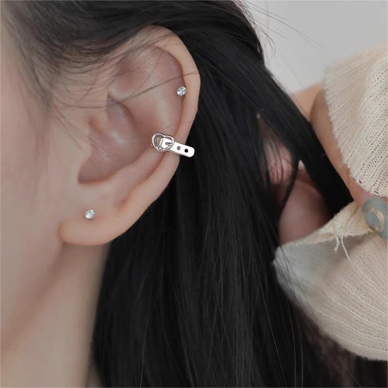 Boucles d'oreilles chics en forme de cœur