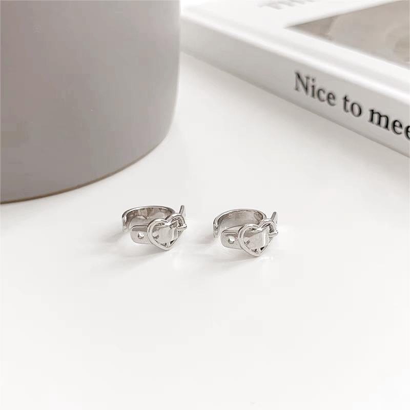 Boucles d'oreilles chics en forme de cœur