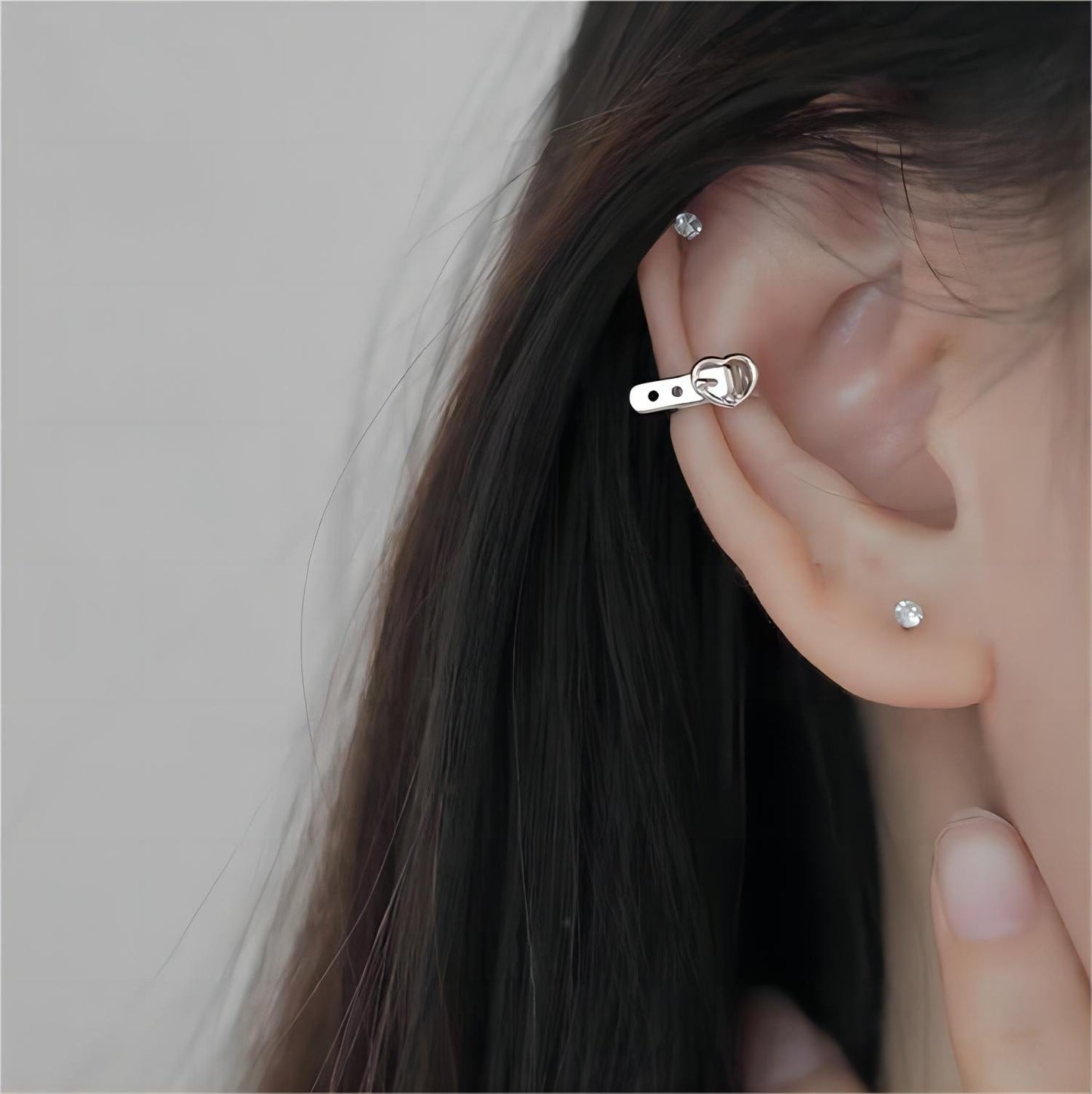 Boucles d'oreilles chics en forme de cœur