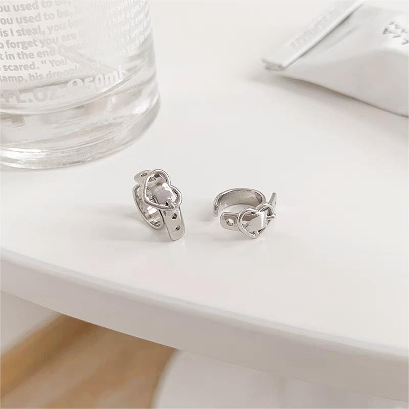 Boucles d'oreilles chics en forme de cœur
