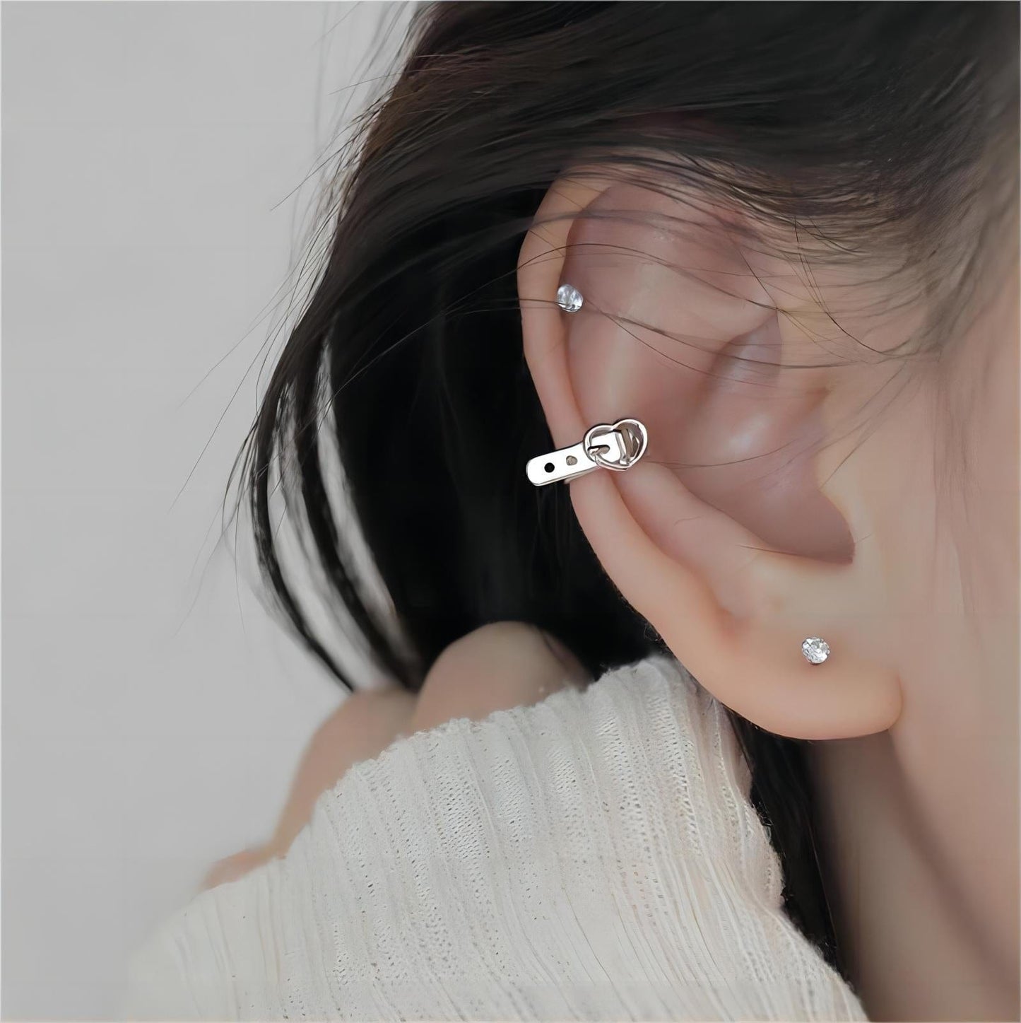 Boucles d'oreilles chics en forme de cœur