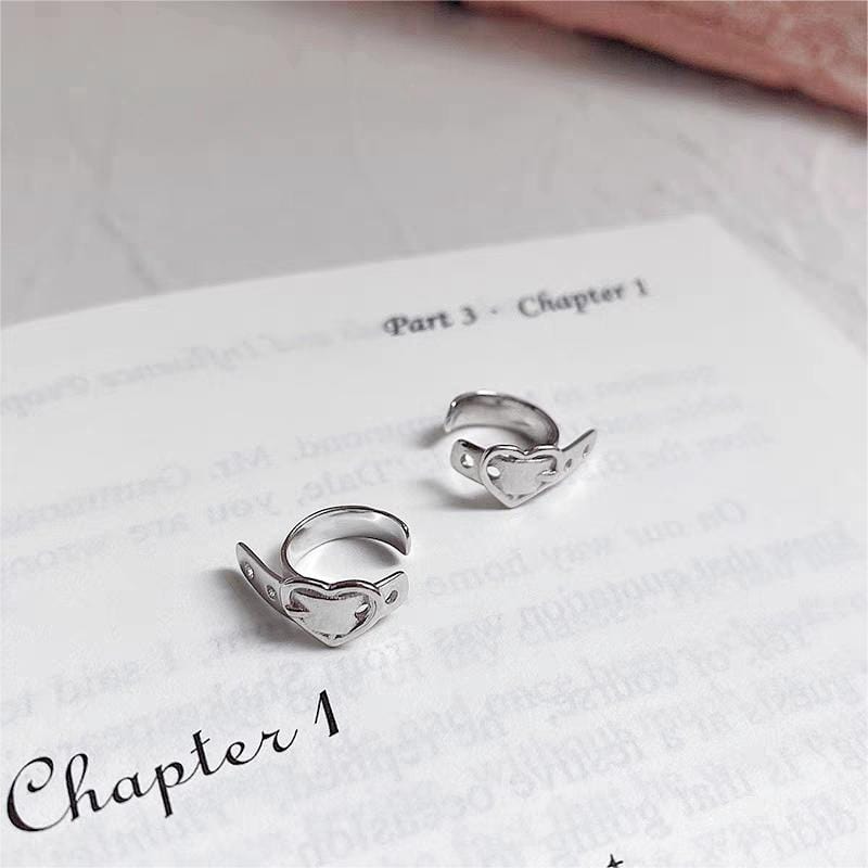 Boucles d'oreilles chics en forme de cœur
