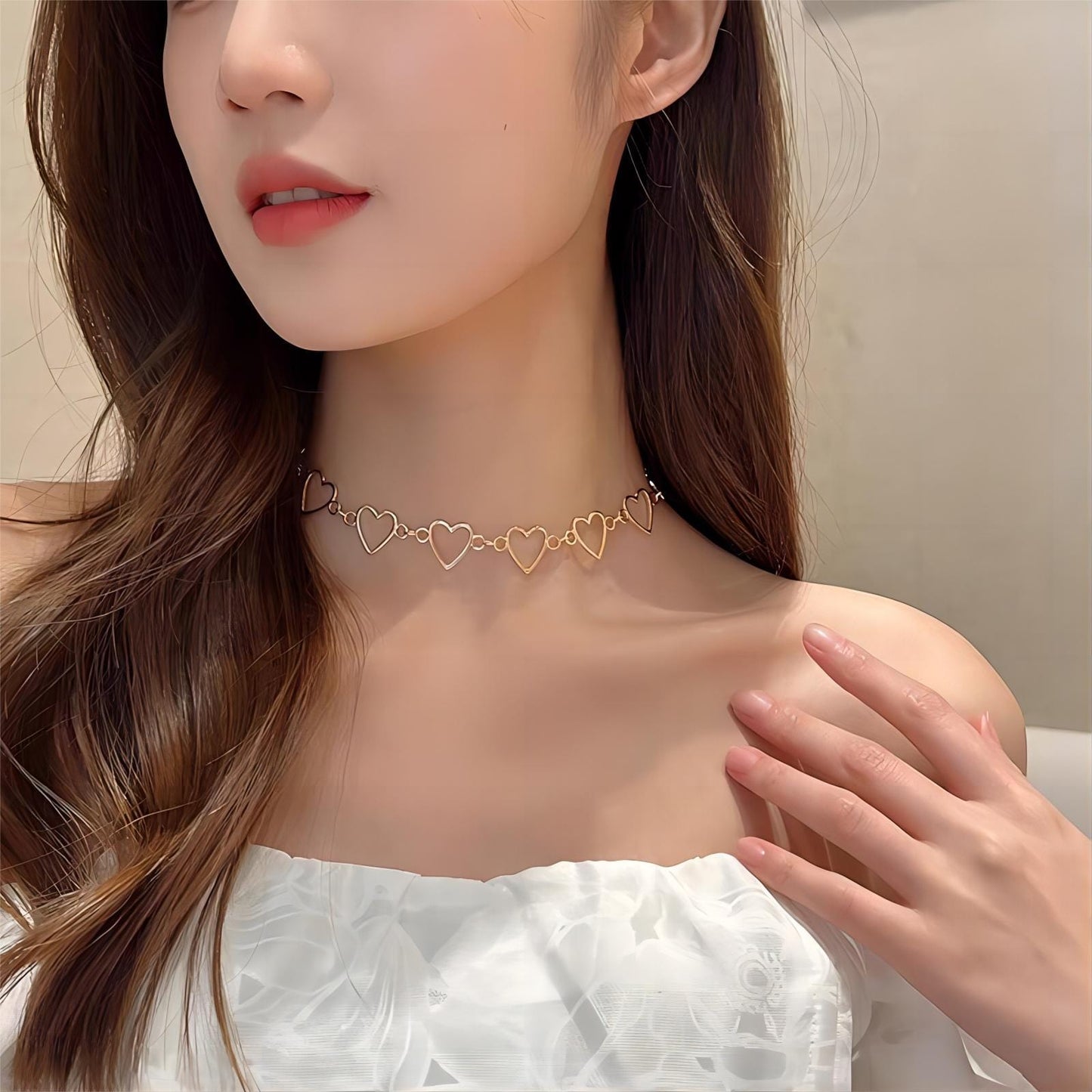 Cute Heart Chain Necklace