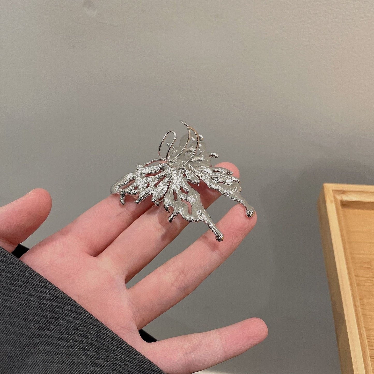 Bague papillon ajustable surdimensionnée Y2K