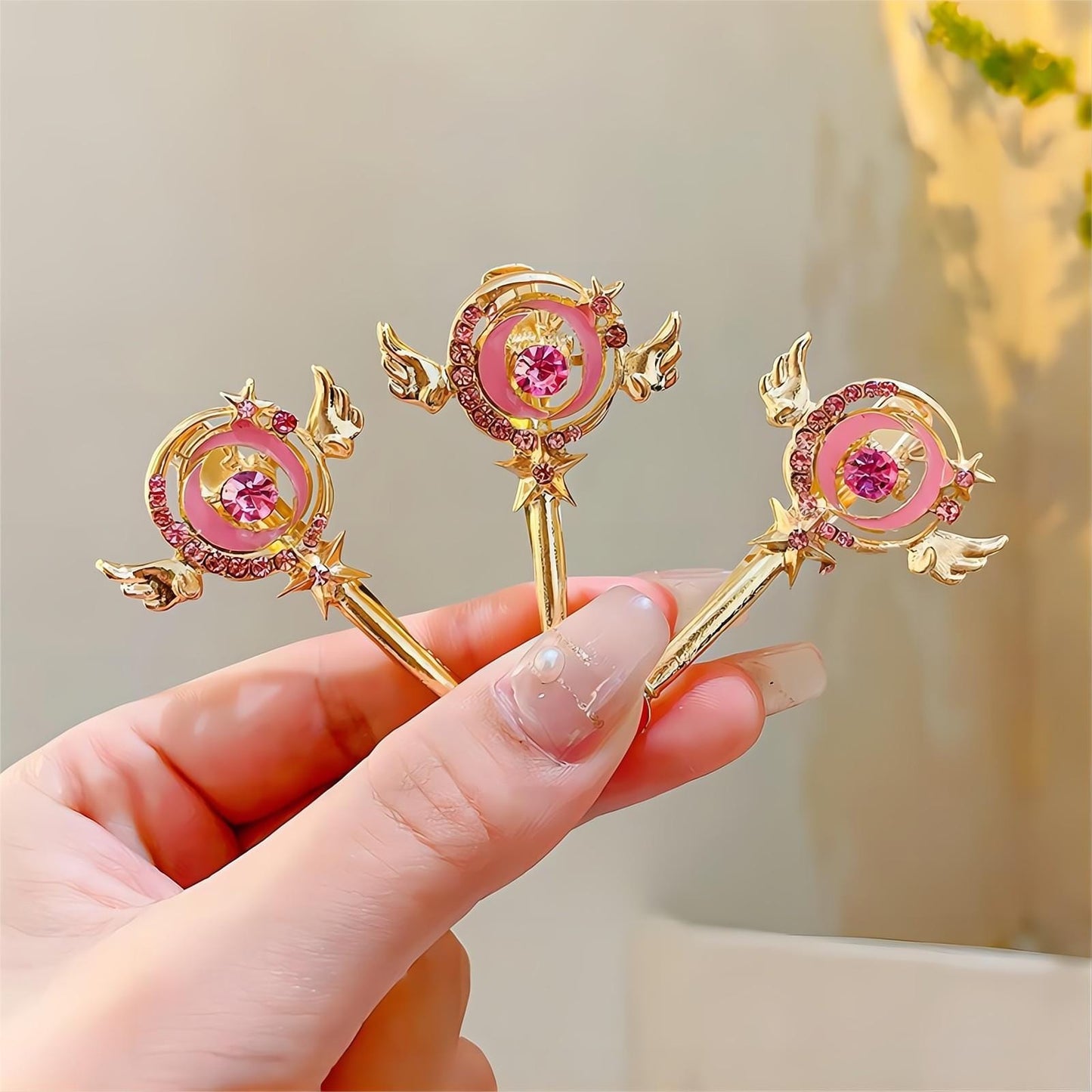 Schicke rosa Sailor Moon Haarspange