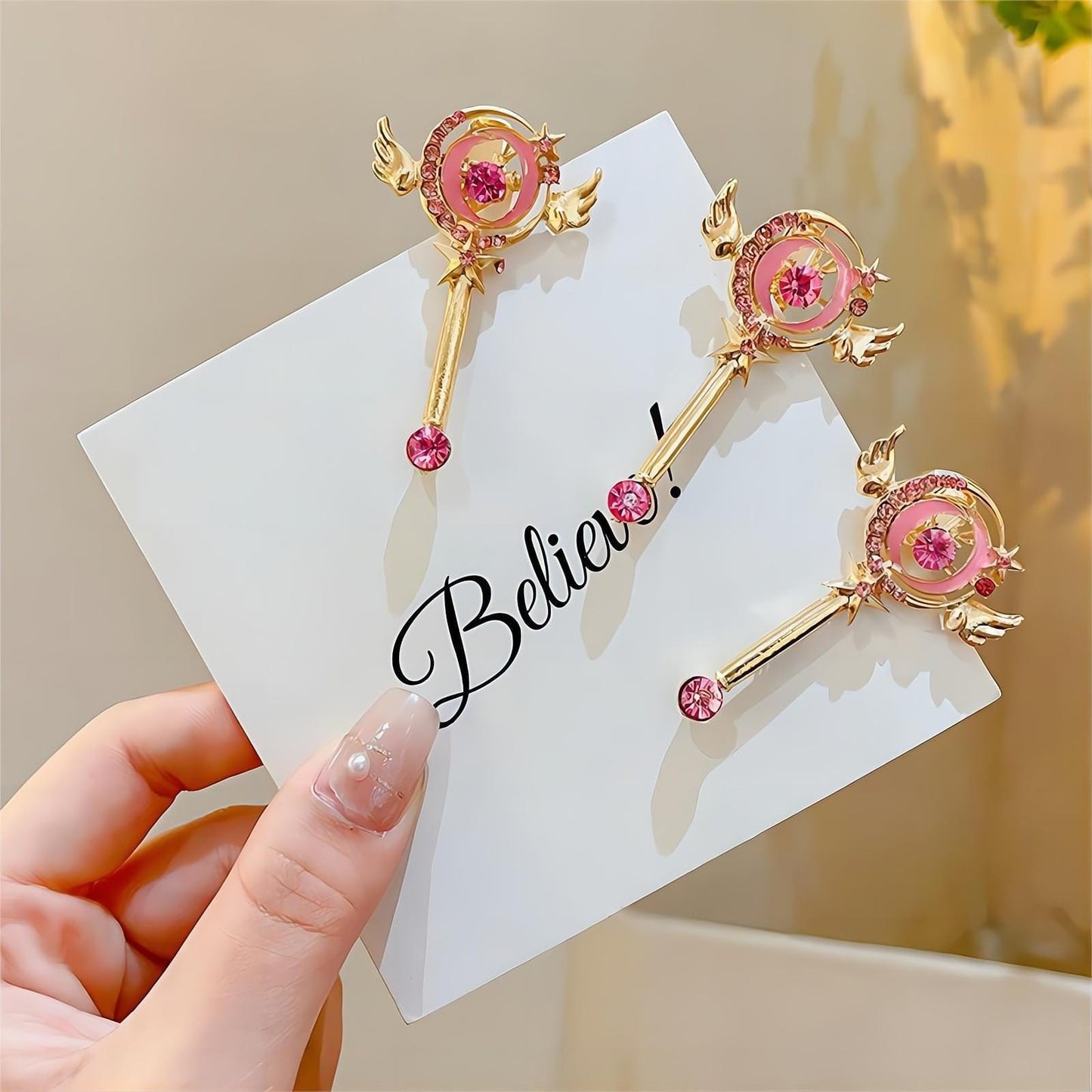 Schicke rosa Sailor Moon Haarspange