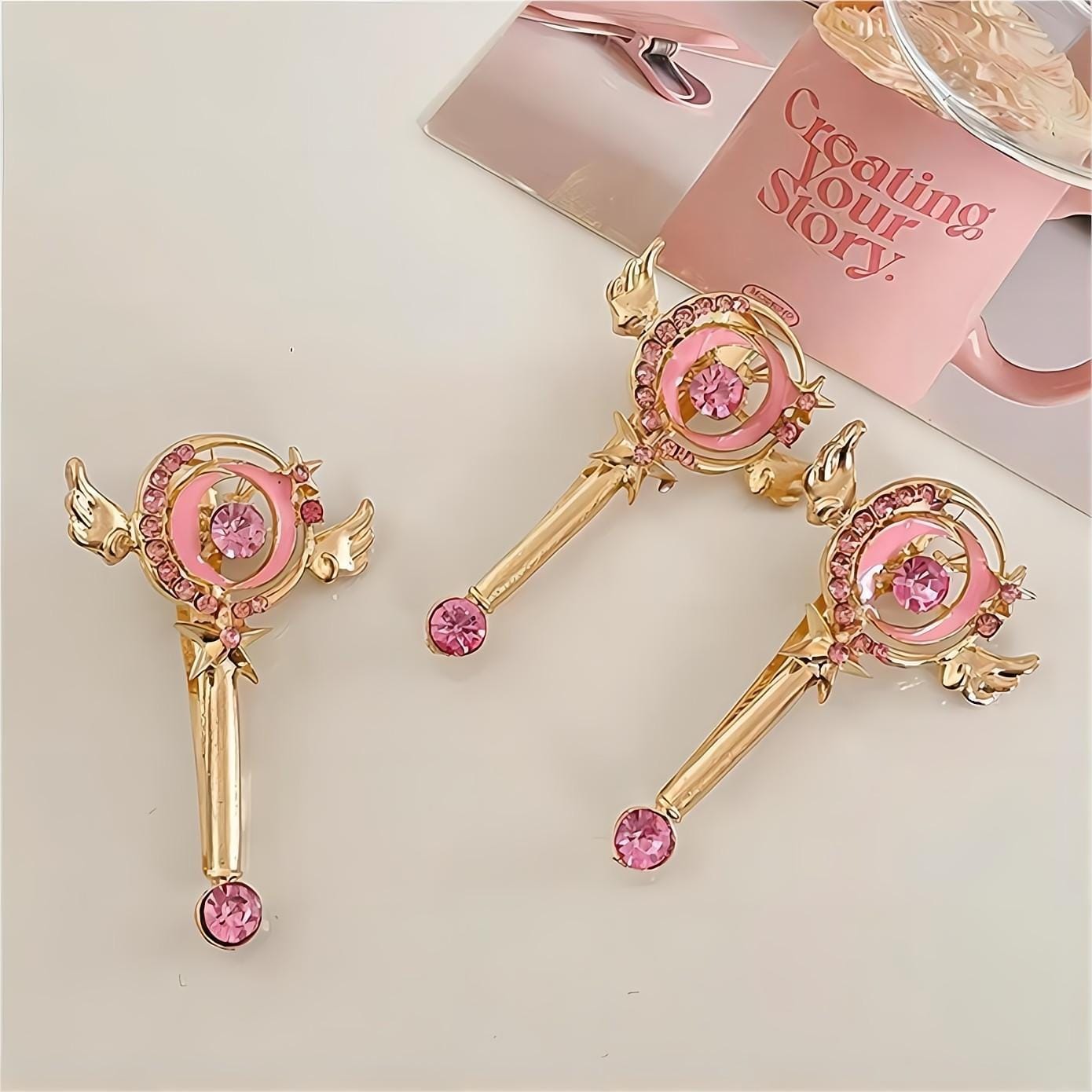 Schicke rosa Sailor Moon Haarspange