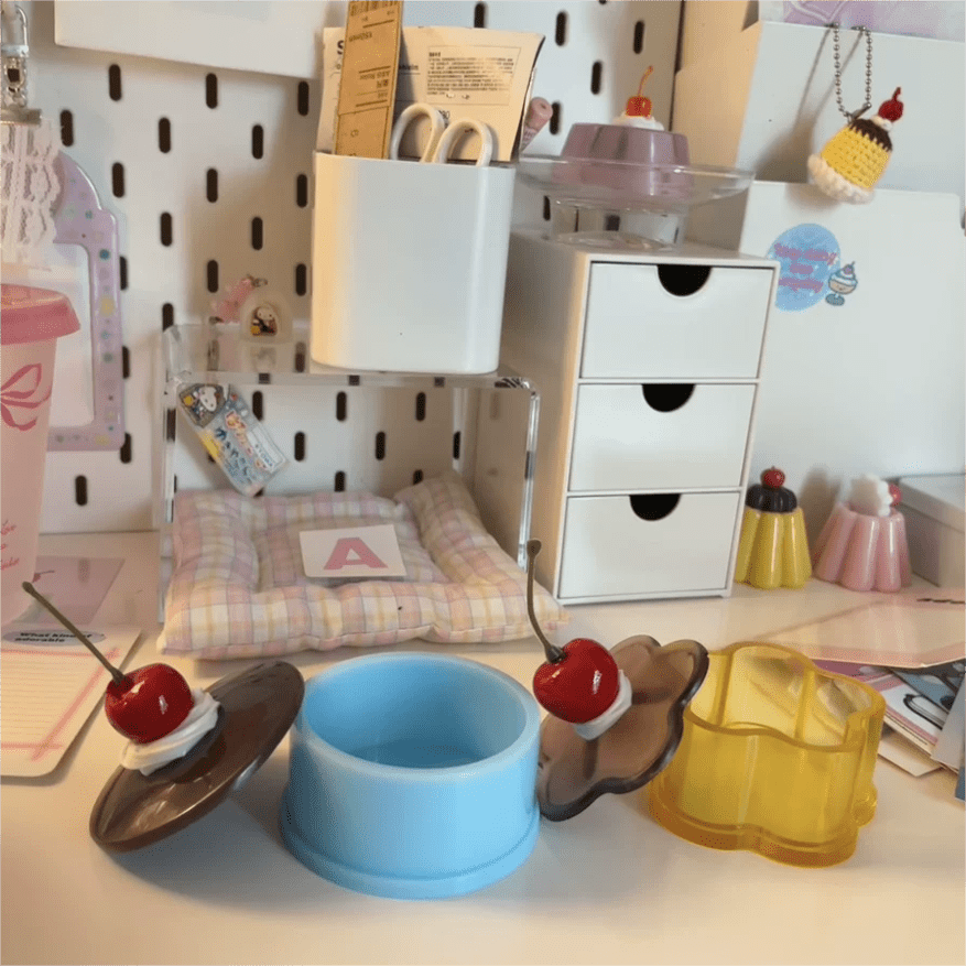 Cute Crystal Pudding Jewelry Box
