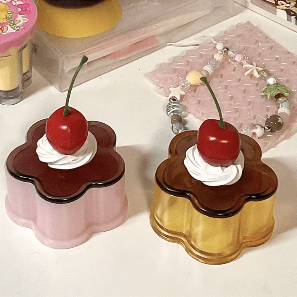 Cute Crystal Pudding Jewelry Box