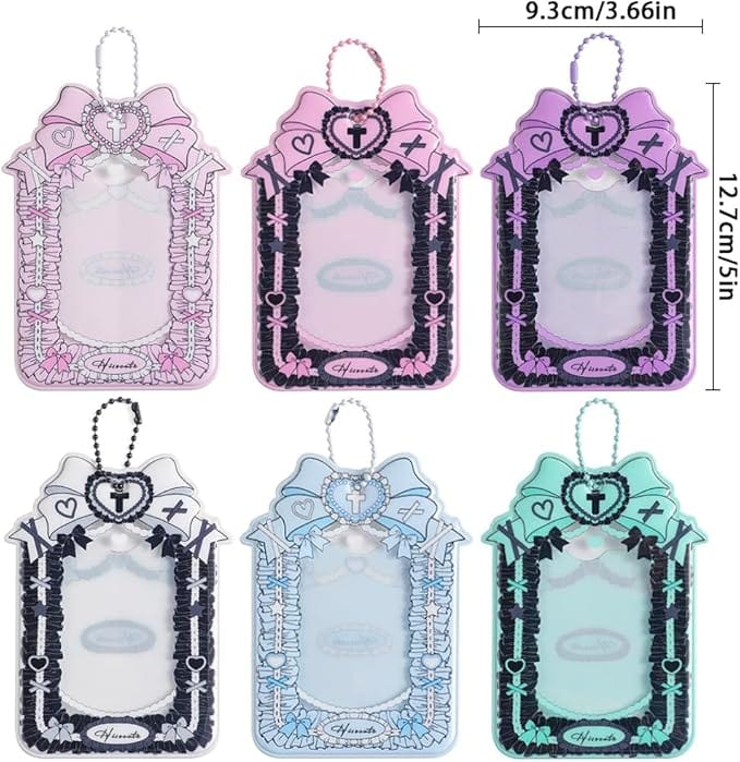 Kpop Photocard Keychain Bowknot Holder Chic Ribbon