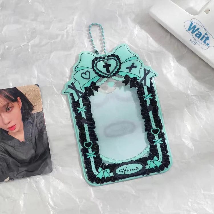 Kpop Photocard Keychain Bowknot Holder Chic Ribbon