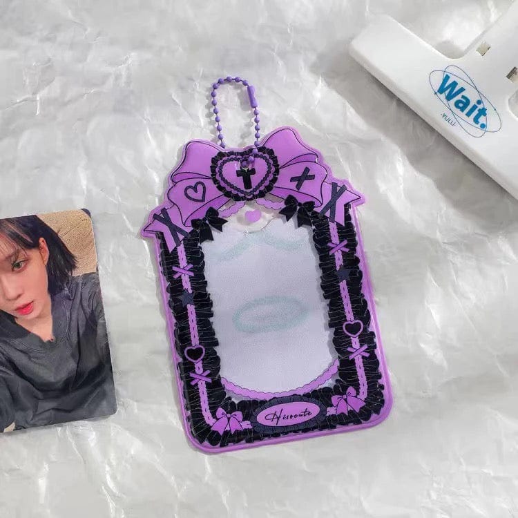 Kpop Photocard Keychain Bowknot Holder Chic Ribbon