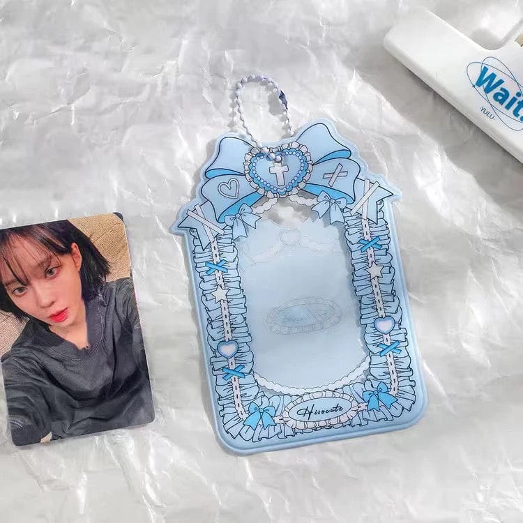 Kpop Photocard Keychain Bowknot Holder Chic Ribbon