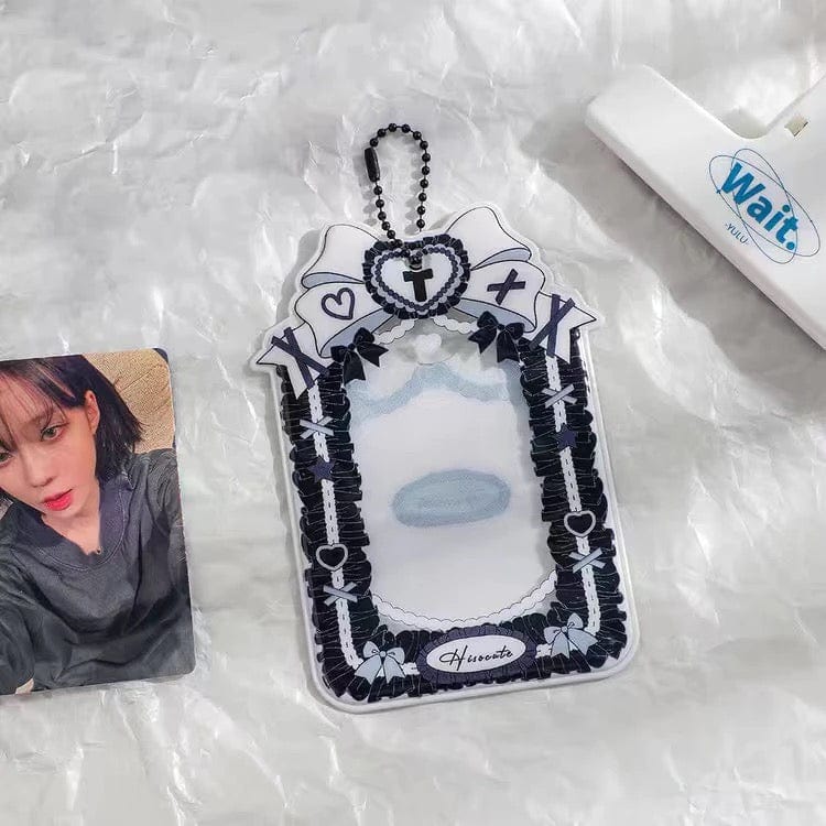 Kpop Photocard Keychain Bowknot Holder Chic Ribbon