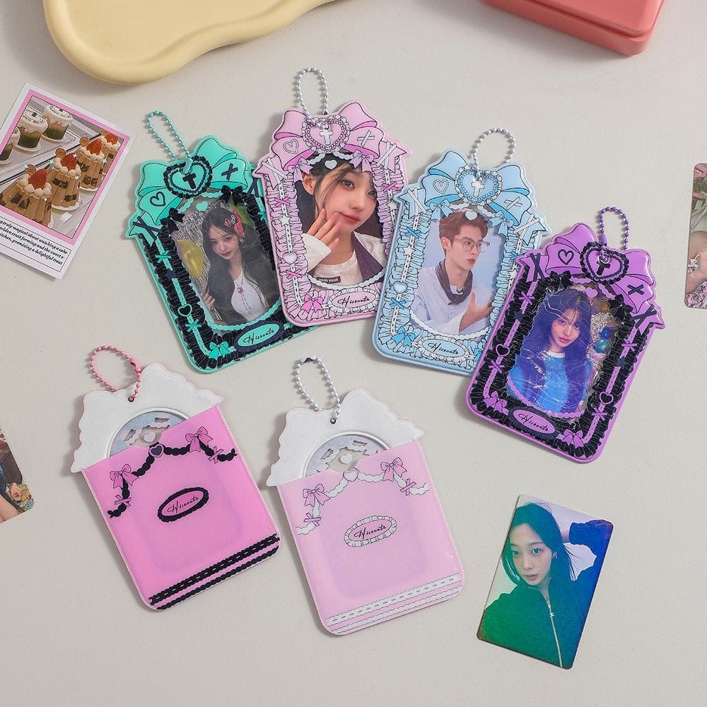 Kpop Photocard Keychain Bowknot Holder Chic Ribbon