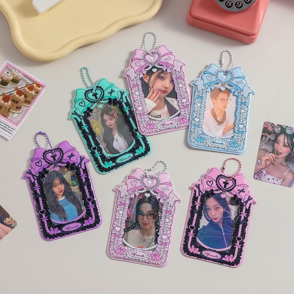 Kpop Photocard Keychain Bowknot Holder Chic Ribbon