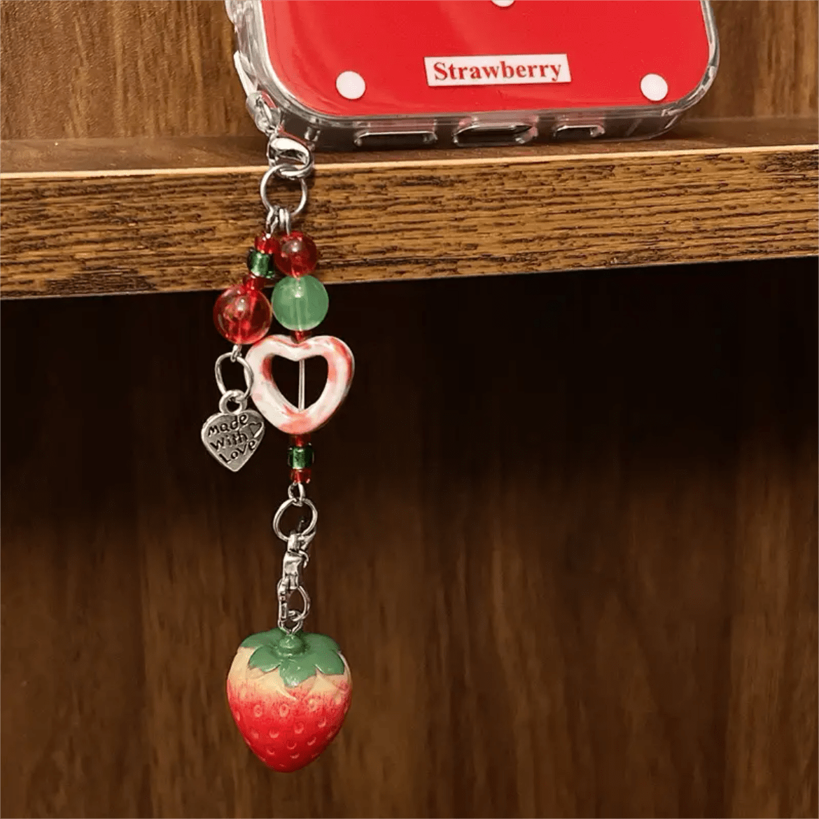 Strawberry Crystal Bowknot iPhone Case