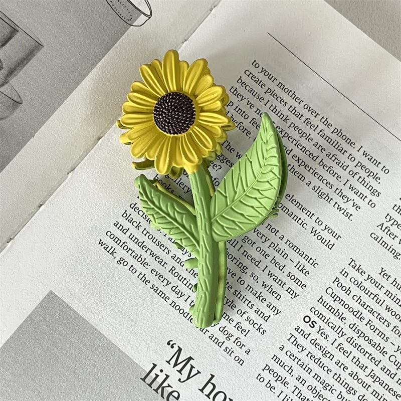 Süße Sonnenblume Chignon Kralle Clip Haarspange