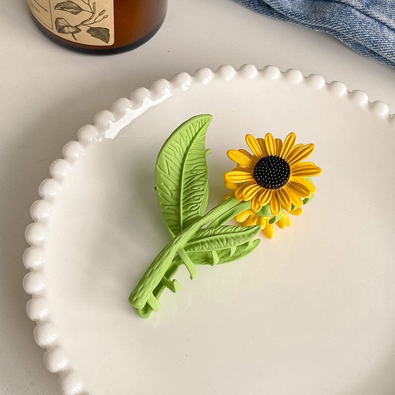 Süße Sonnenblume Chignon Kralle Clip Haarspange