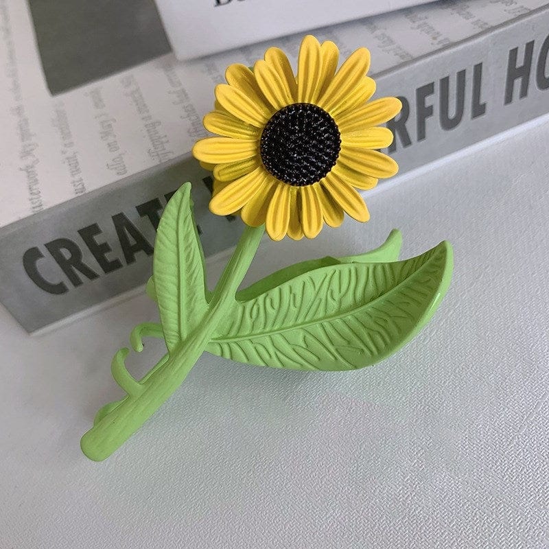 Süße Sonnenblume Chignon Kralle Clip Haarspange