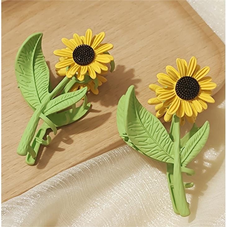 Süße Sonnenblume Chignon Kralle Clip Haarspange