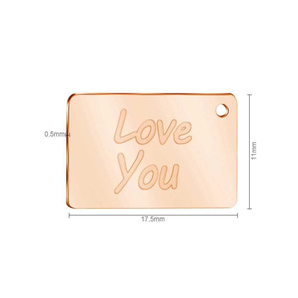 Elegant Steel Envelope Locket Pendant Letter Chain Necklace