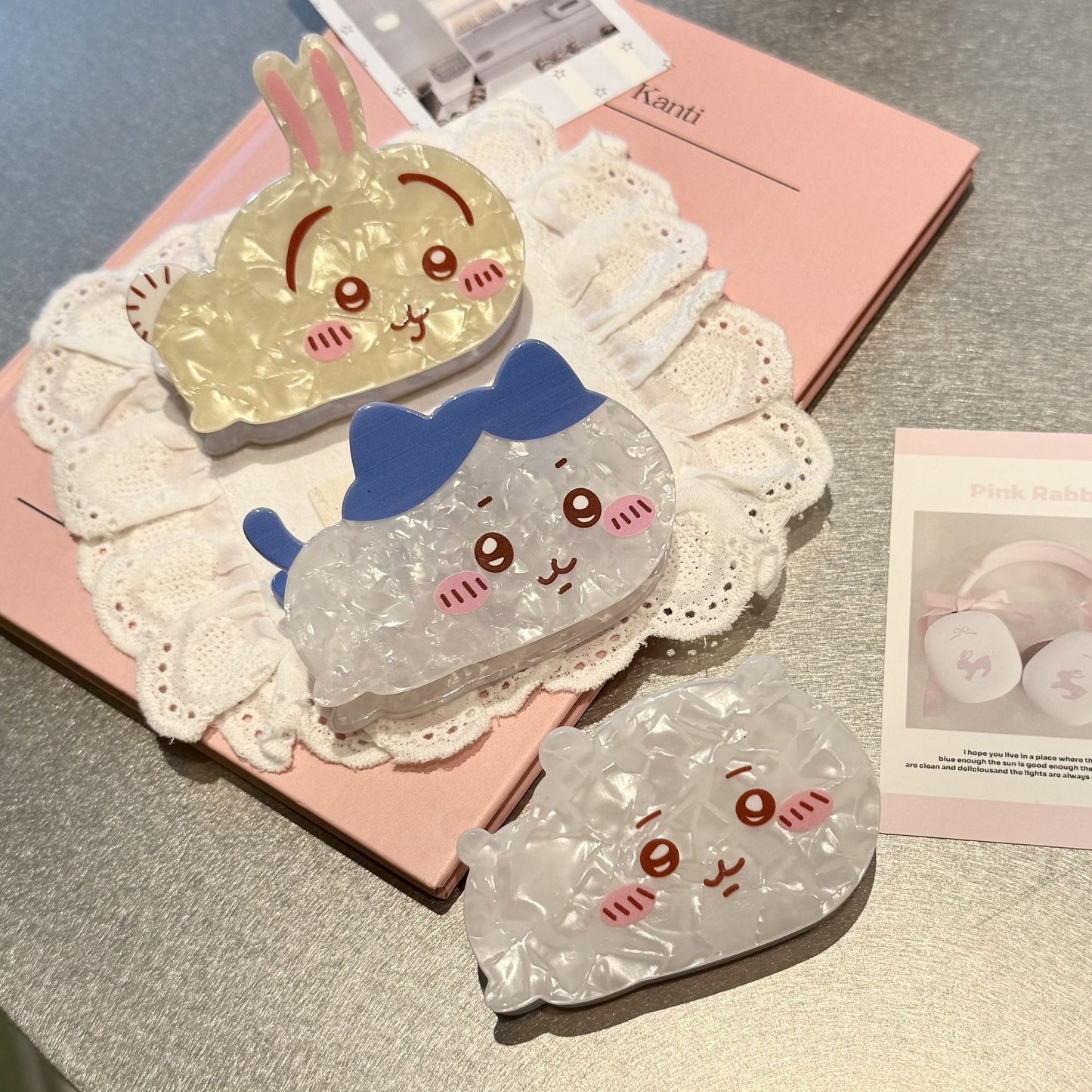 Acetate Hair Chiikawa Cute Acrylic Claw Clip