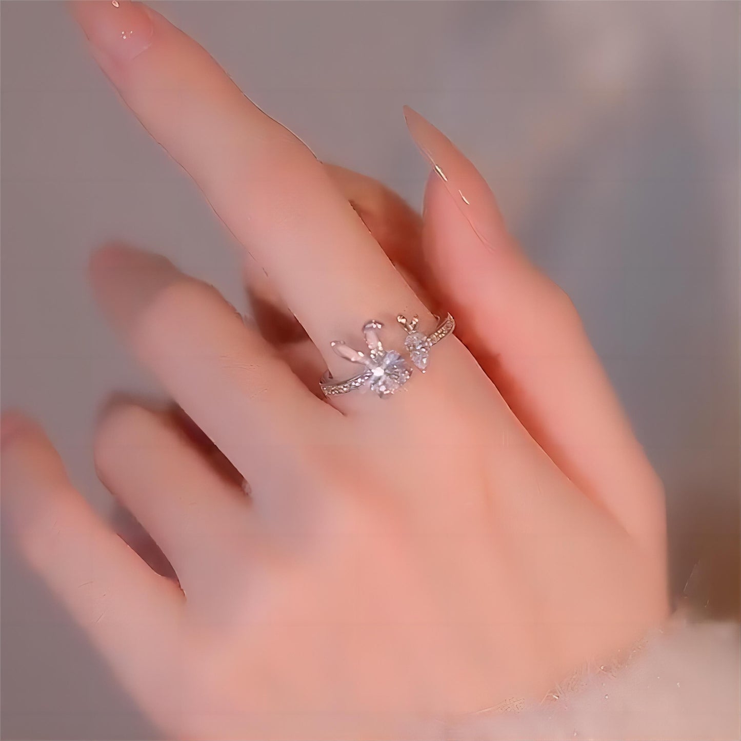 Cute Carrot Rabbit Ring