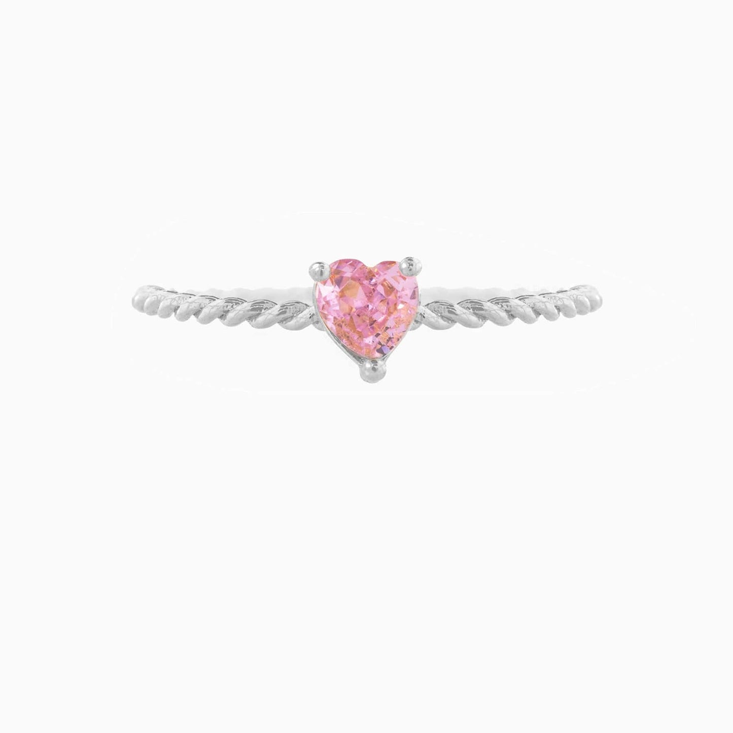 Cute Cubic Zirconia Heart Ring