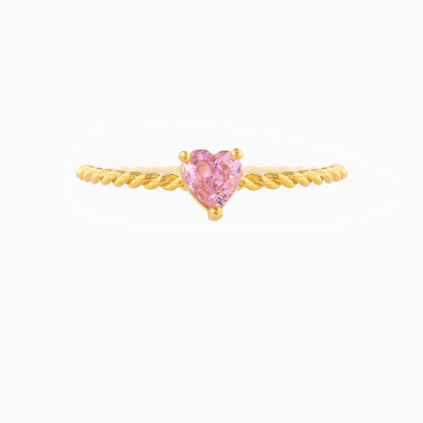 Cute Cubic Zirconia Heart Ring