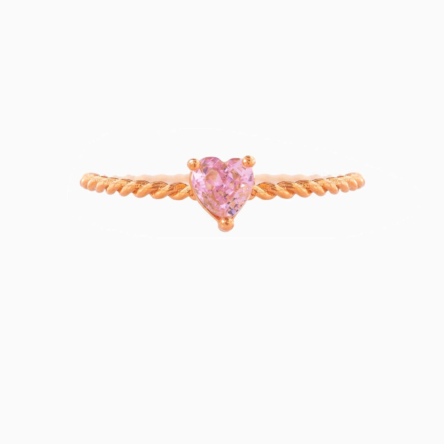 Cute Cubic Zirconia Heart Ring