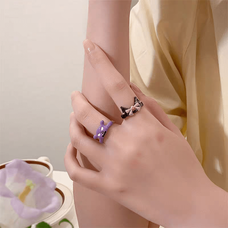 Cute Kuro Baku Matching Ring